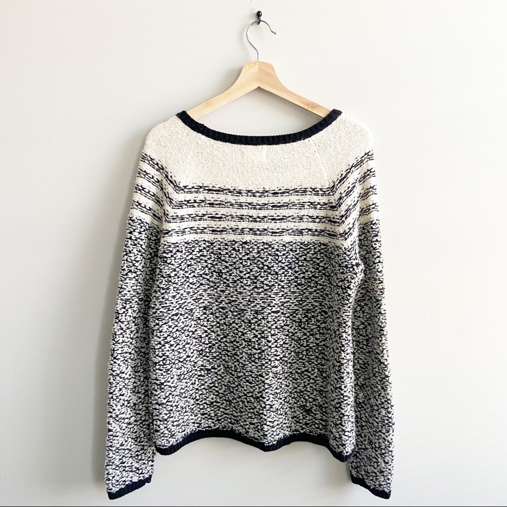 Lou & Grey Black And Cream Speckled Sweater - image 5